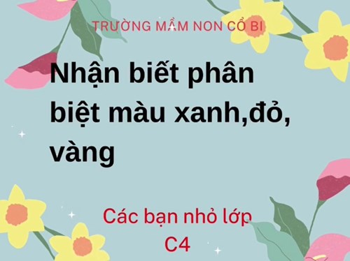 Cùng các bé MGB C4 nhận biết màu sắc